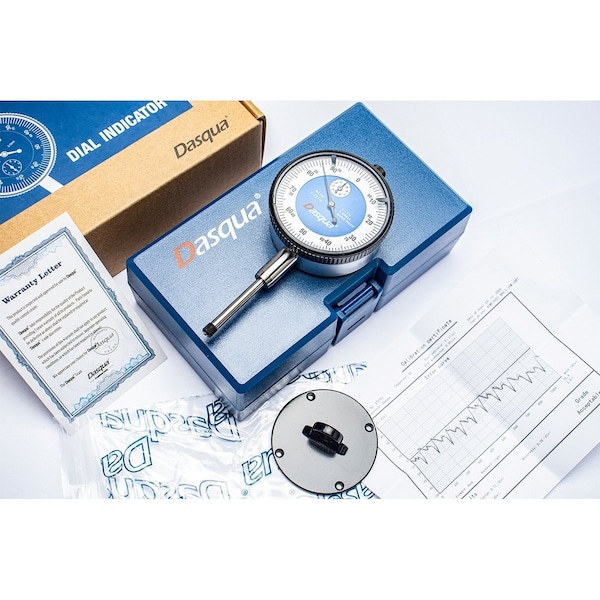 H & H Industrial Products Dasqua 0-1" Jeweled Bearing Lug Back Large Measuring Range Dial Ind 5122-4220 - main